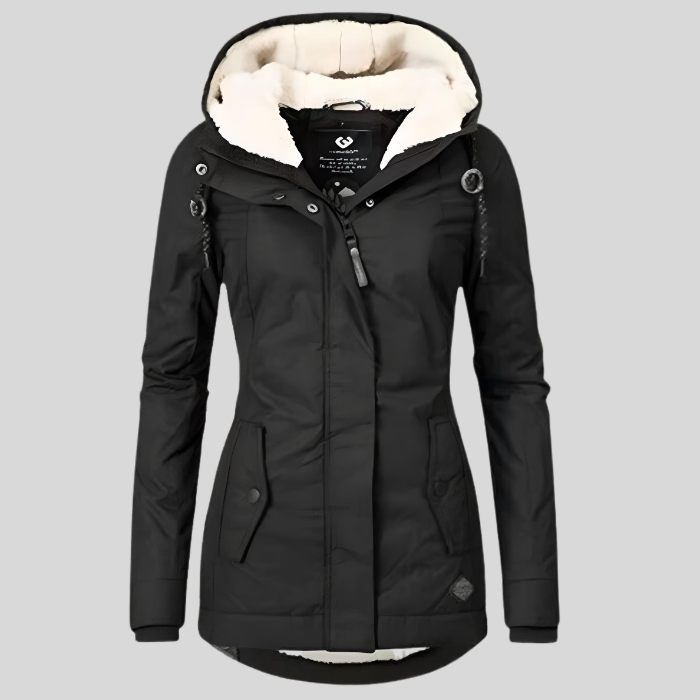 Teresa - Long Waterproof Winter Coat with Hood &amp; Lining