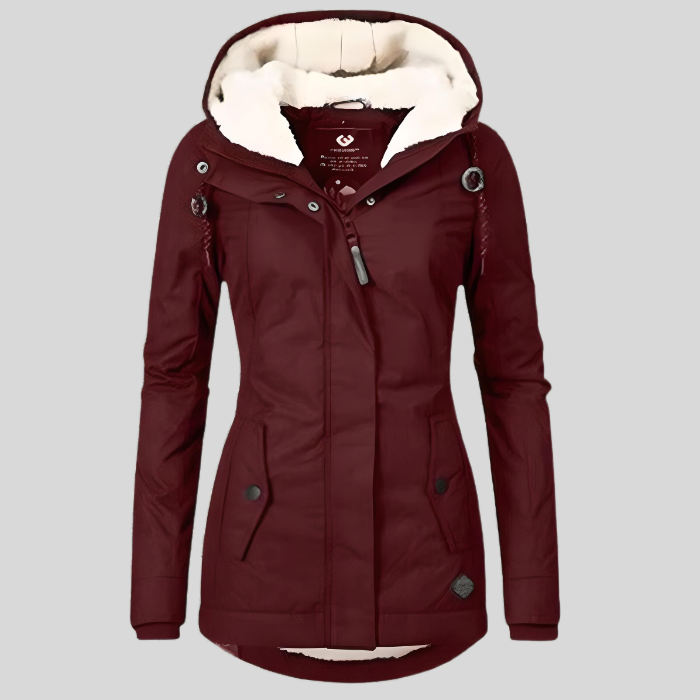 Teresa - Long Waterproof Winter Coat with Hood &amp; Lining