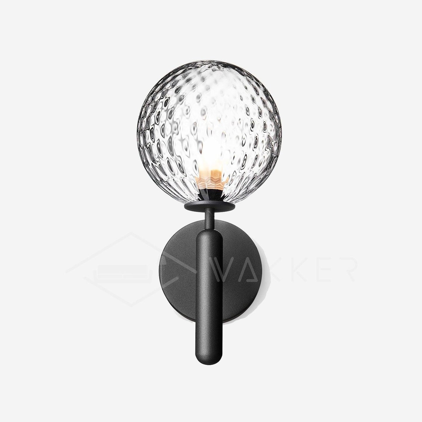 Scandinavian Brass Glass Wall Lamp | Minimalist Luxury Wall Light | E14 LED or Edison Bulb | 34cm Height Indoor Lighting