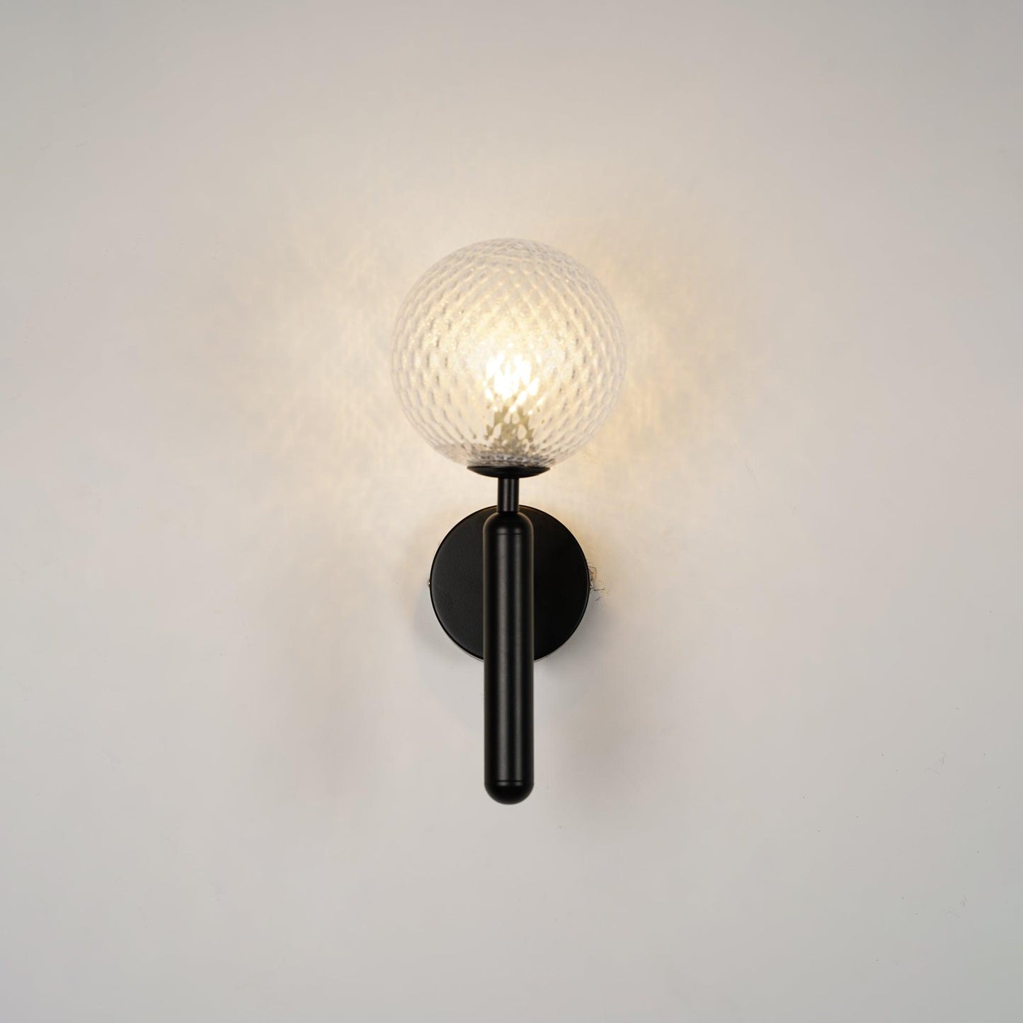 Scandinavian Brass Glass Wall Lamp | Minimalist Luxury Wall Light | E14 LED or Edison Bulb | 34cm Height Indoor Lighting