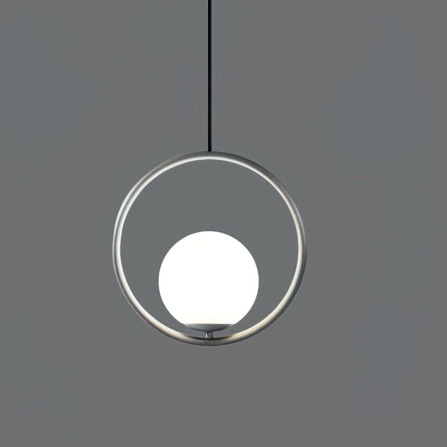 Mila Pendant Lamp Modern Glass Design | Elegant Hanging Ceiling Light | Metal Frame | E14 LED Edison Bulb | Oval & Round Sizes
