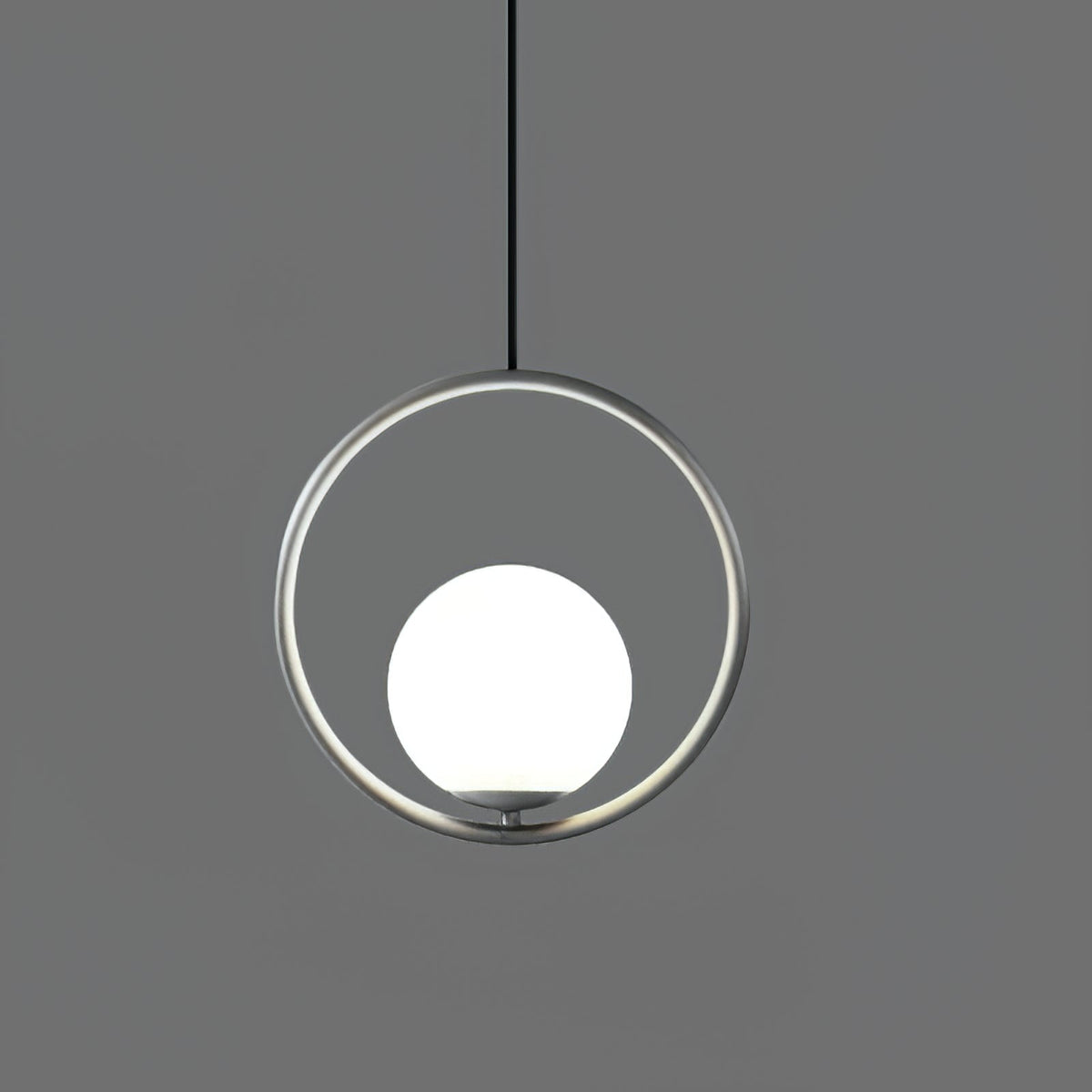 Mila Pendant Lamp Modern Glass Design | Elegant Hanging Ceiling Light | Metal Frame | E14 LED Edison Bulb | Oval & Round Sizes