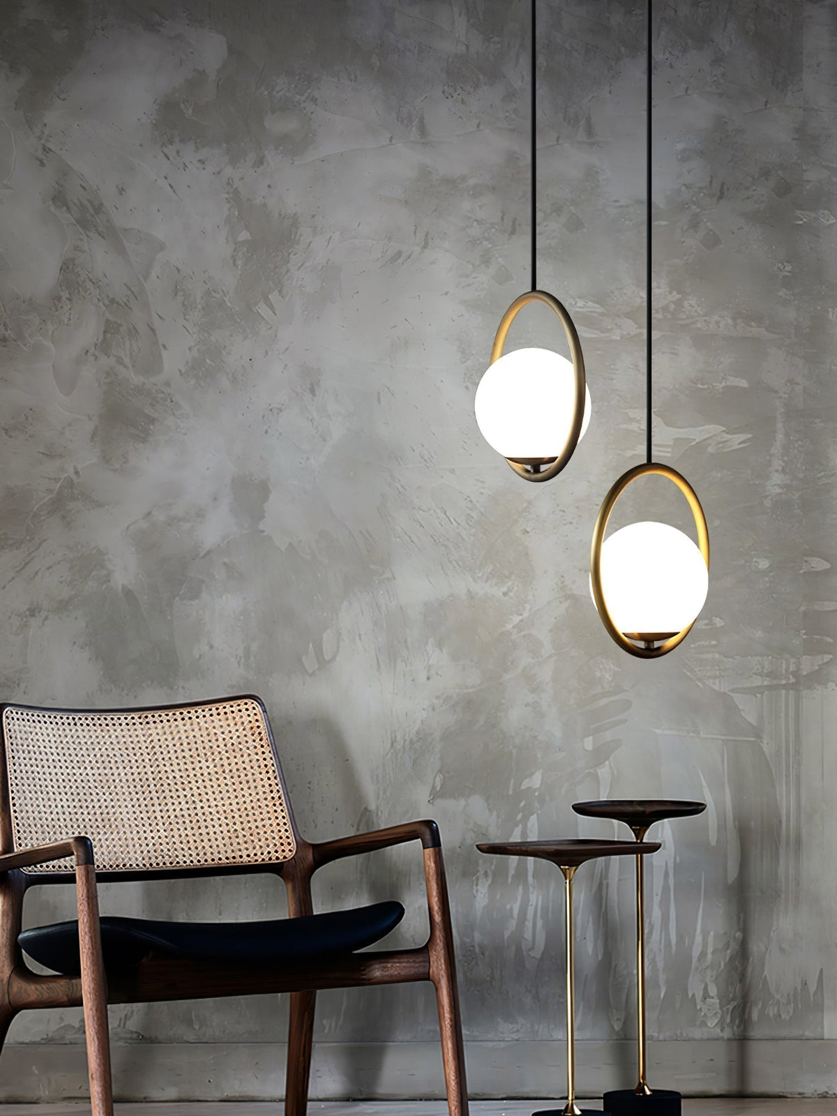 Mila Pendant Lamp Modern Glass Design | Elegant Hanging Ceiling Light | Metal Frame | E14 LED Edison Bulb | Oval & Round Sizes