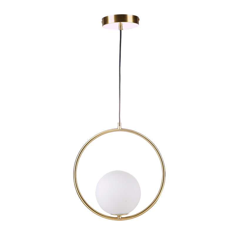 Mila Pendant Lamp Modern Glass Design | Elegant Hanging Ceiling Light | Metal Frame | E14 LED Edison Bulb | Oval & Round Sizes