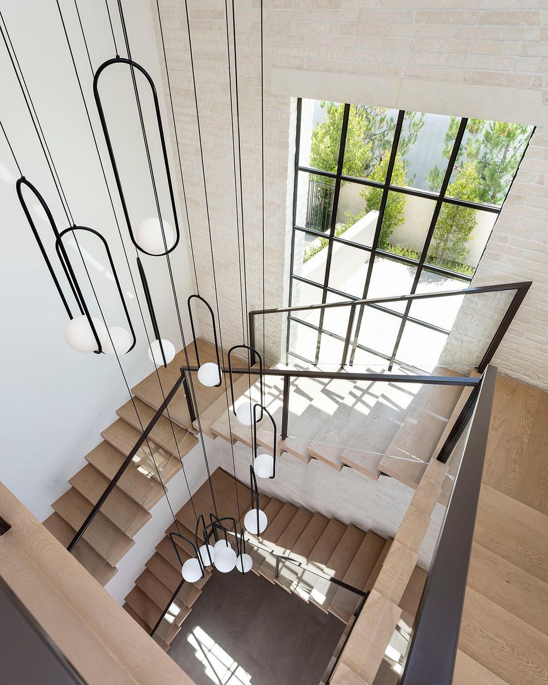Mila Pendant Lamp Modern Glass Design | Elegant Hanging Ceiling Light | Metal Frame | E14 LED Edison Bulb | Oval & Round Sizes