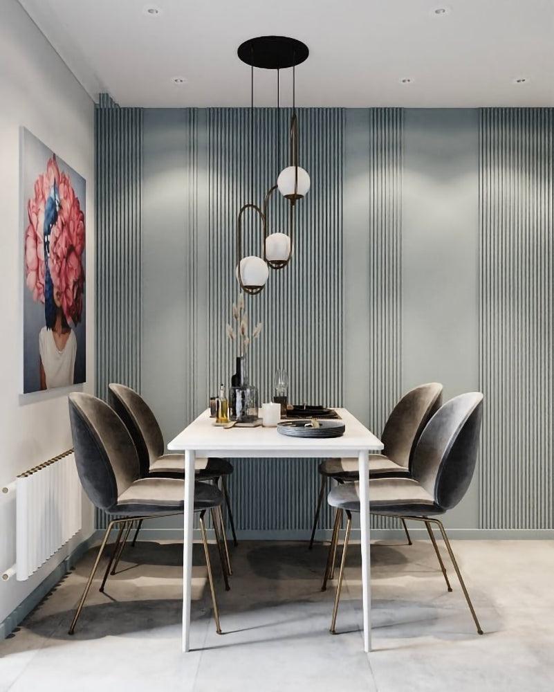 Mila Pendant Lamp Modern Glass Design | Elegant Hanging Ceiling Light | Metal Frame | E14 LED Edison Bulb | Oval & Round Sizes