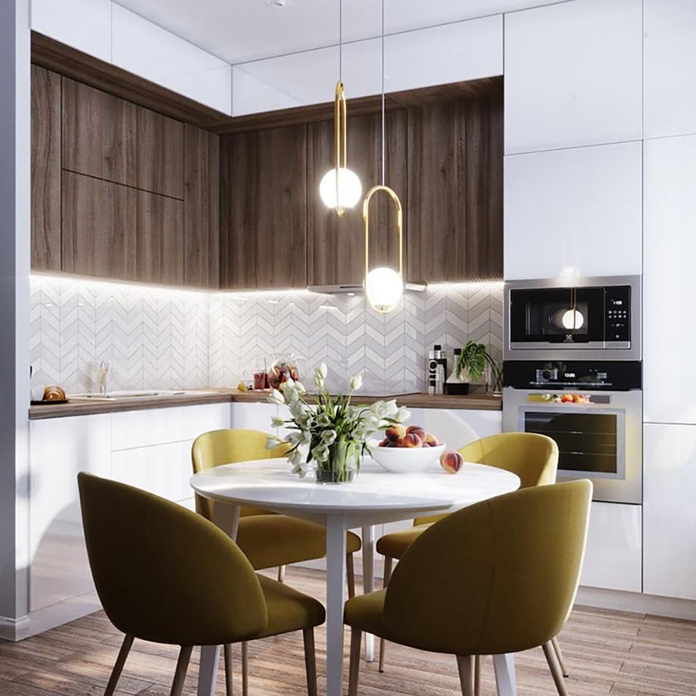 Mila Pendant Lamp Modern Glass Design | Elegant Hanging Ceiling Light | Metal Frame | E14 LED Edison Bulb | Oval & Round Sizes