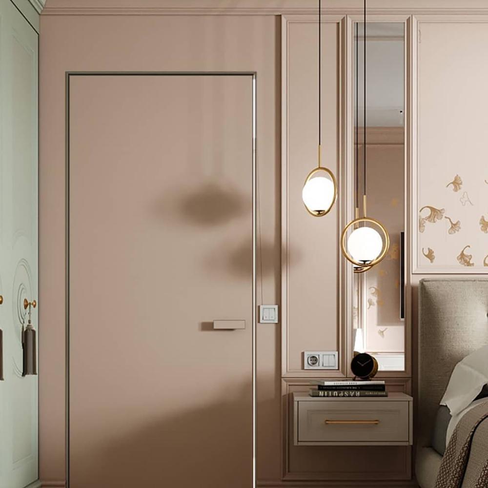 Mila Pendant Lamp Modern Glass Design | Elegant Hanging Ceiling Light | Metal Frame | E14 LED Edison Bulb | Oval & Round Sizes