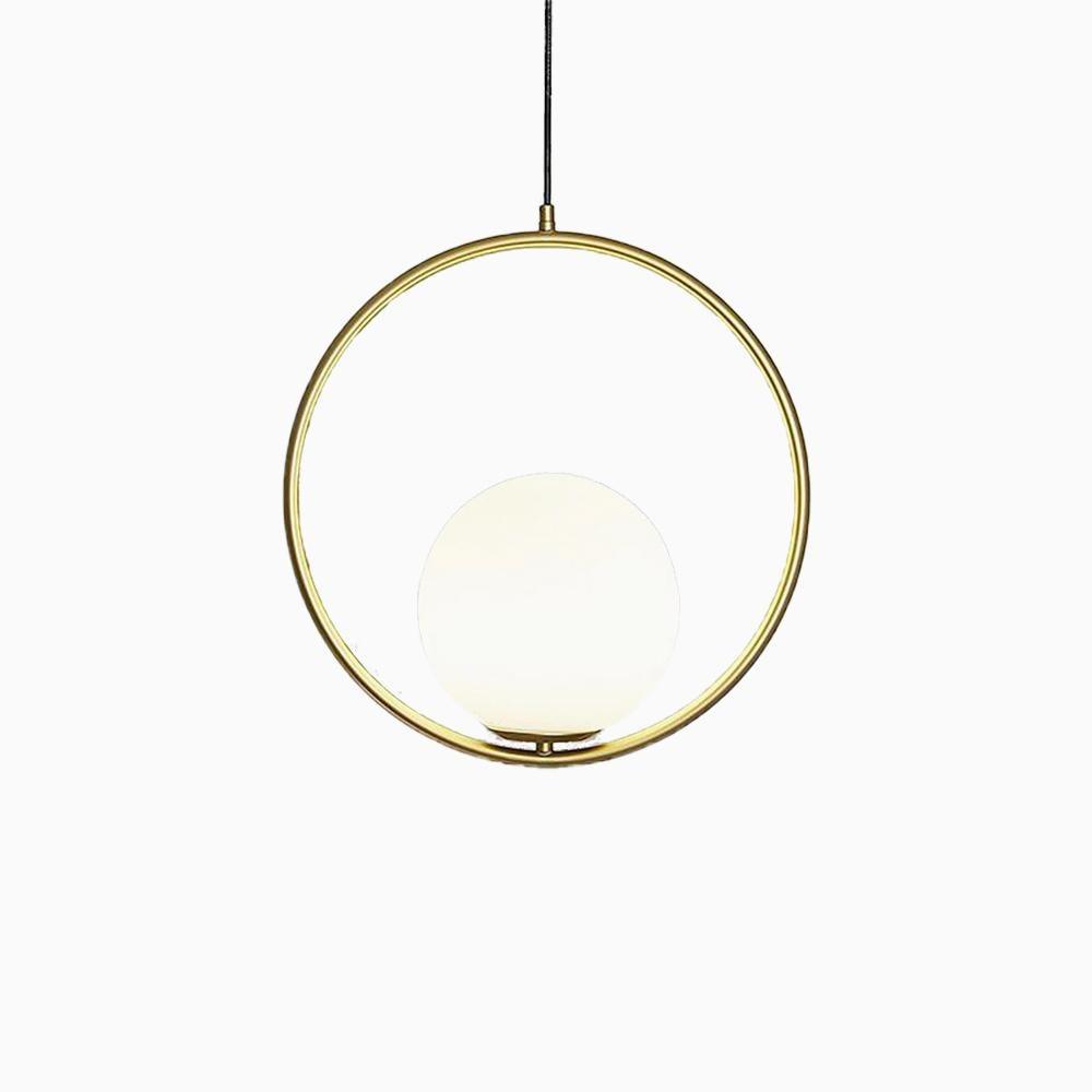Mila Pendant Lamp Modern Glass Design | Elegant Hanging Ceiling Light | Metal Frame | E14 LED Edison Bulb | Oval & Round Sizes