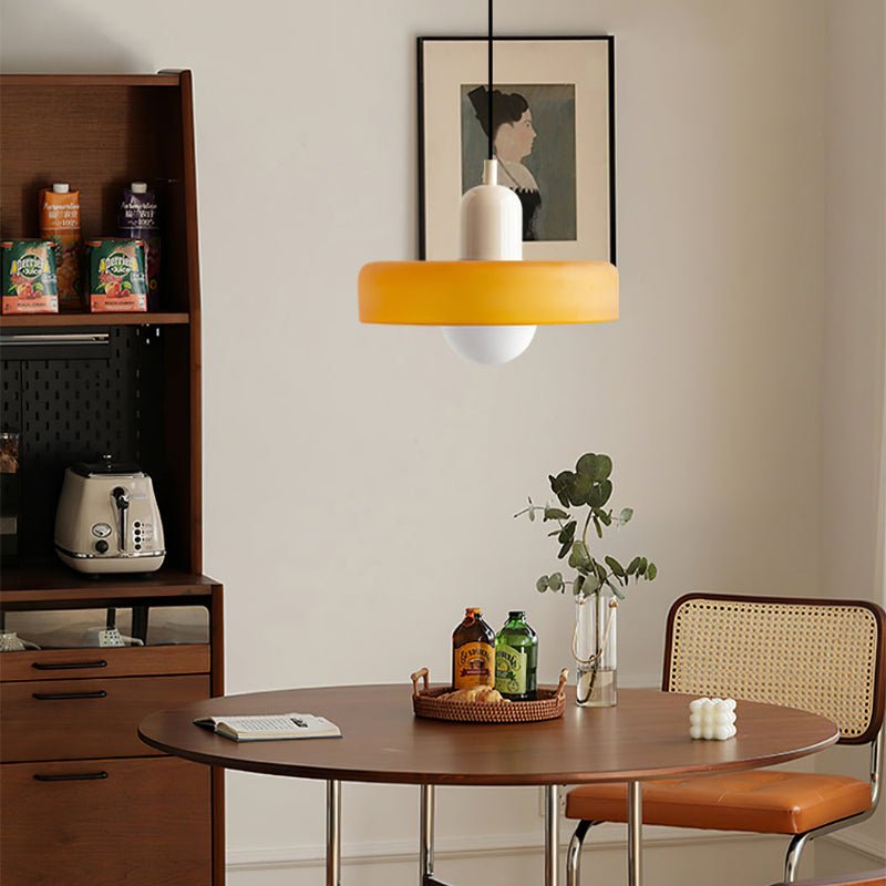 Bauhaus Pendant Lamp Made of Colored Glass