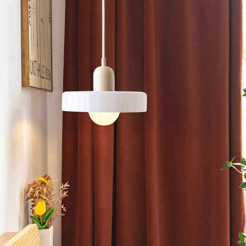 Bauhaus Pendant Lamp Made of Colored Glass