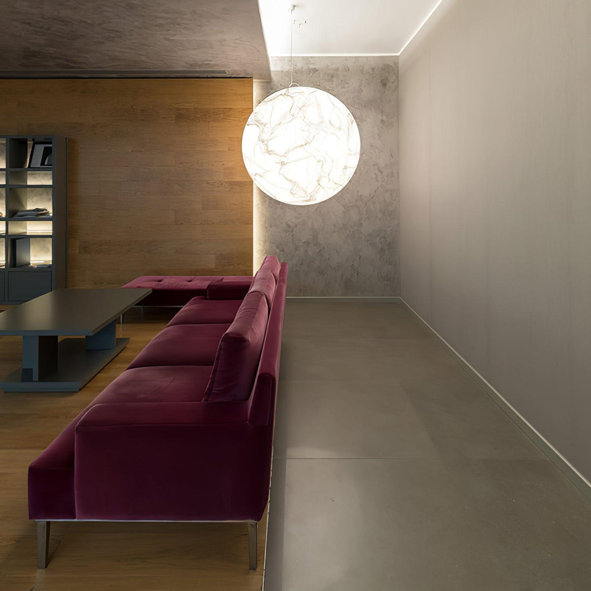 Moon Silk Pendant Lamp E26/E27 | Modern Silk & Acrylic Hanging Light | Adjustable Ceiling Fixture for Bedroom & Dining Room