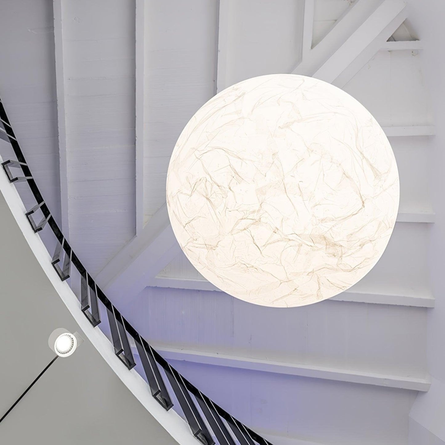 Moon Silk Pendant Lamp E26/E27 | Modern Silk & Acrylic Hanging Light | Adjustable Ceiling Fixture for Bedroom & Dining Room