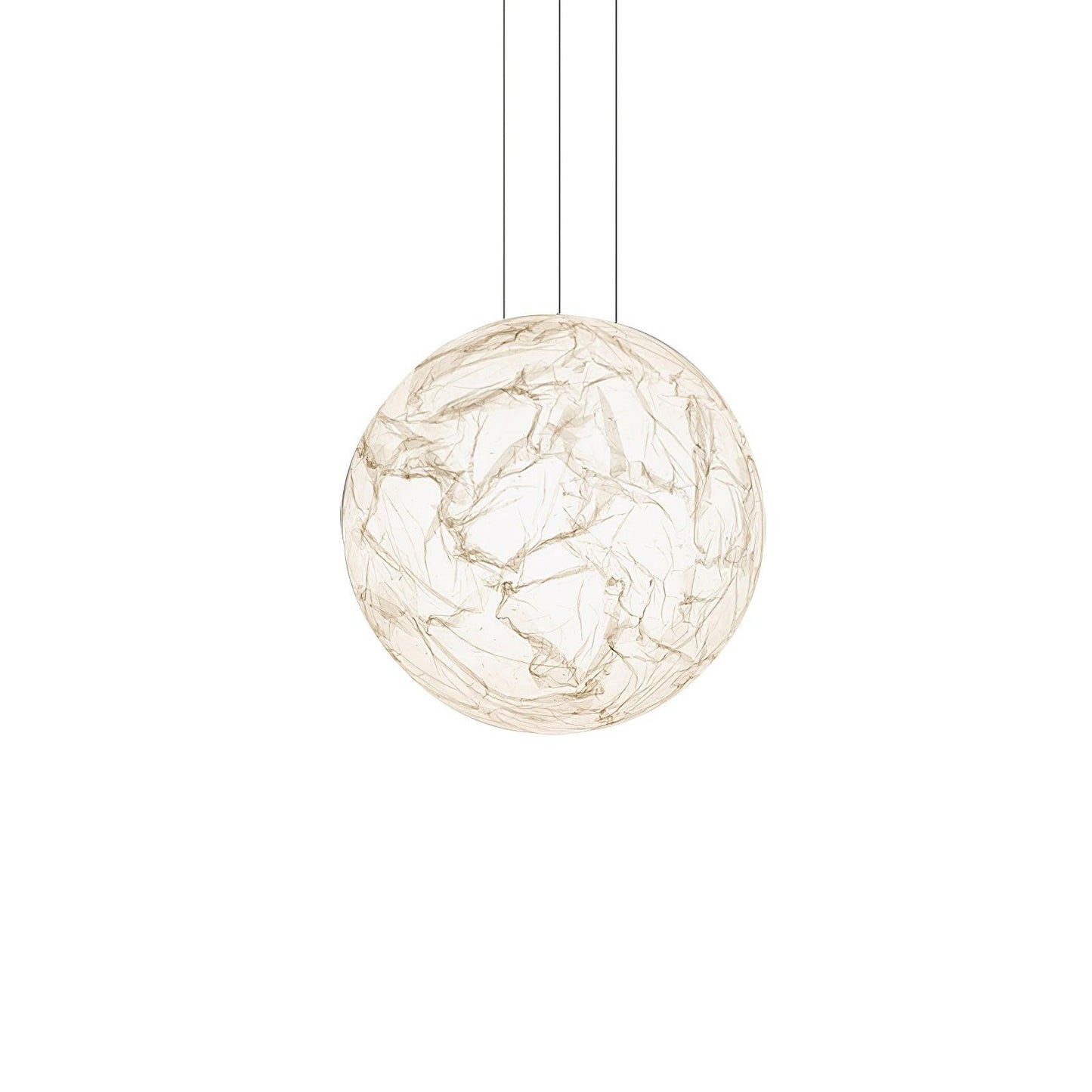 Moon Silk Pendant Lamp E26/E27 | Modern Silk & Acrylic Hanging Light | Adjustable Ceiling Fixture for Bedroom & Dining Room