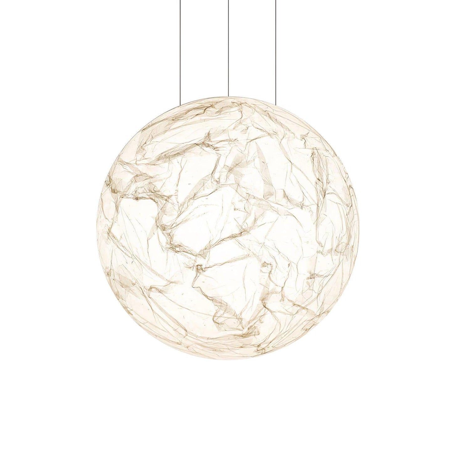 Moon Silk Pendant Lamp E26/E27 | Modern Silk & Acrylic Hanging Light | Adjustable Ceiling Fixture for Bedroom & Dining Room