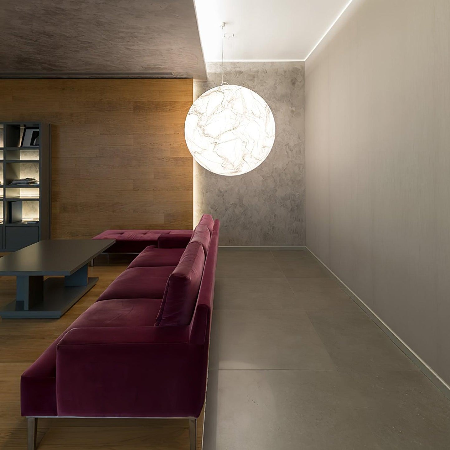 Moon Silk Pendant Lamp E26/E27 | Modern Silk & Acrylic Hanging Light | Adjustable Ceiling Fixture for Bedroom & Dining Room