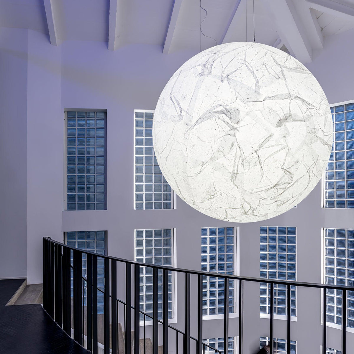 Moon Silk Pendant Lamp E26/E27 | Modern Silk & Acrylic Hanging Light | Adjustable Ceiling Fixture for Bedroom & Dining Room