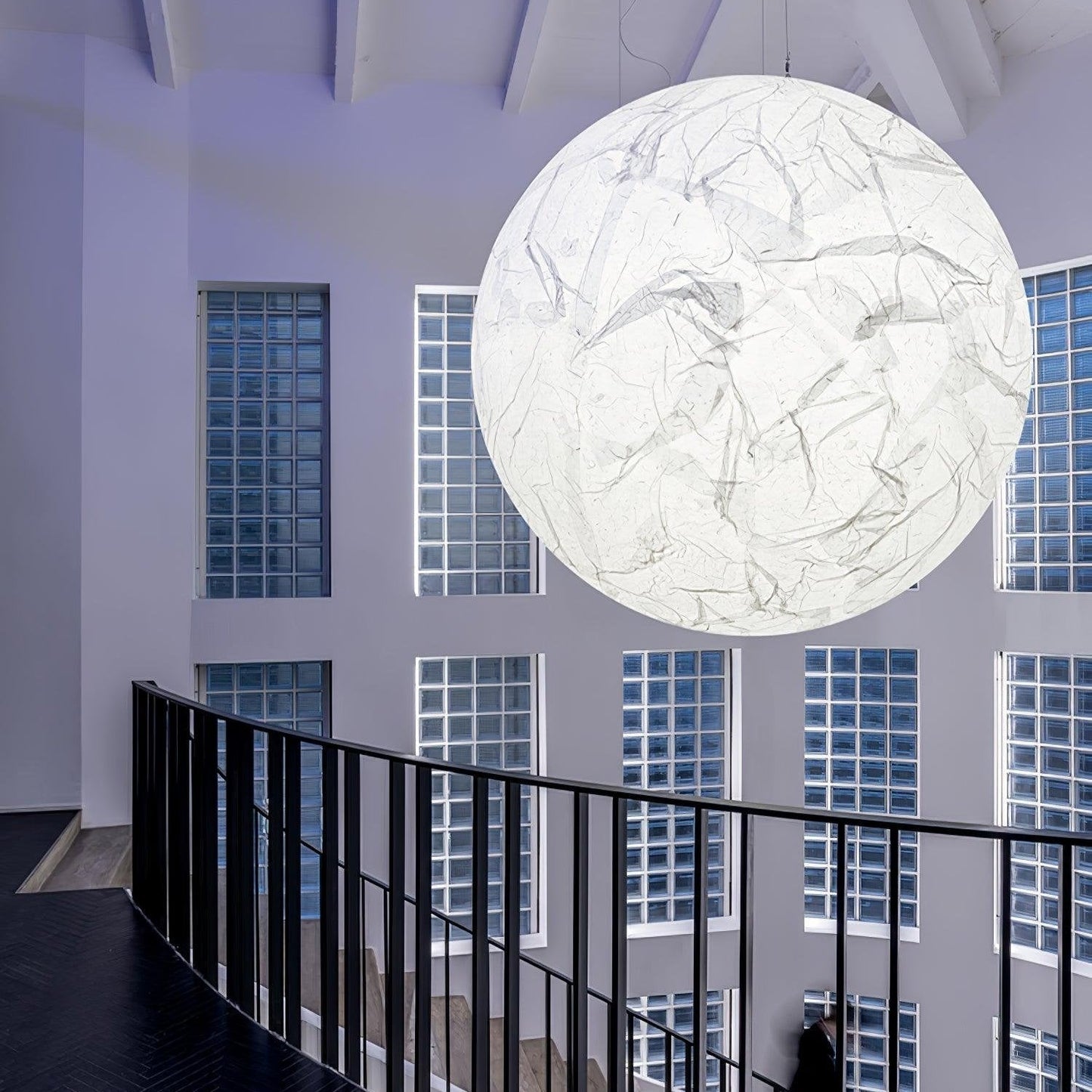 Moon Silk Pendant Lamp E26/E27 | Modern Silk & Acrylic Hanging Light | Adjustable Ceiling Fixture for Bedroom & Dining Room