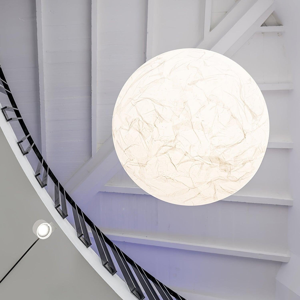 Moon Silk Pendant Lamp E26/E27 | Modern Silk & Acrylic Hanging Light | Adjustable Ceiling Fixture for Bedroom & Dining Room