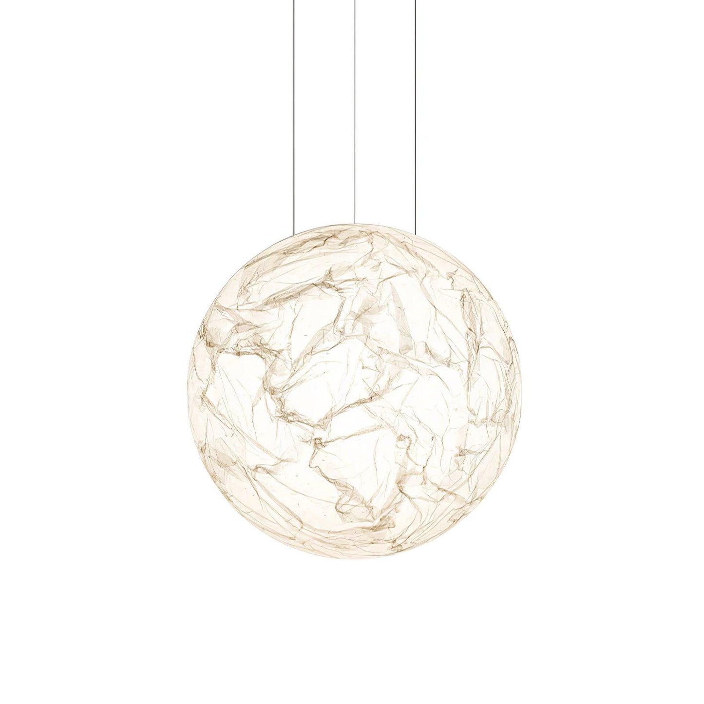 Moon Silk Pendant Lamp E26/E27 | Modern Silk & Acrylic Hanging Light | Adjustable Ceiling Fixture for Bedroom & Dining Room