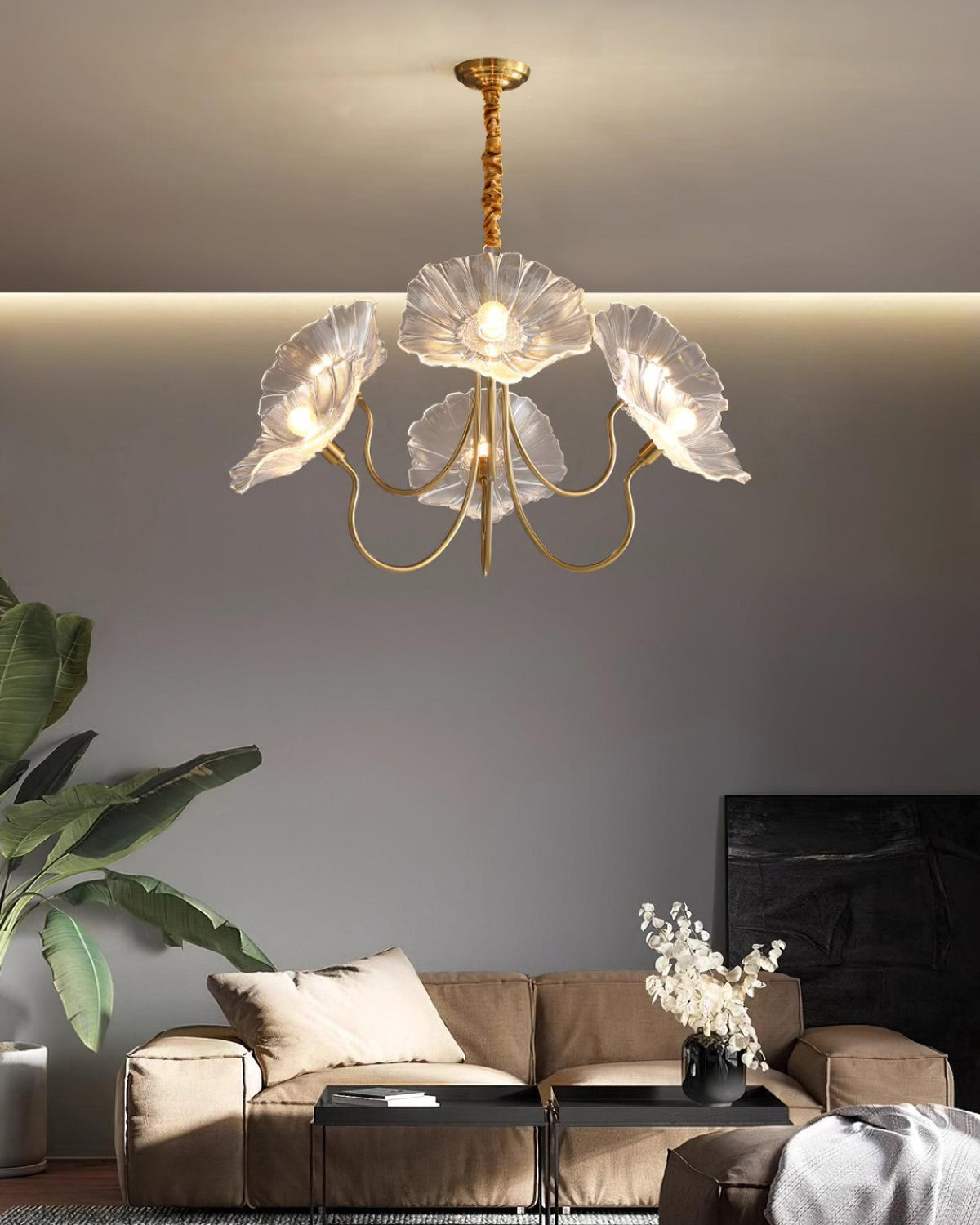 Murano Glass Flower Chandelier