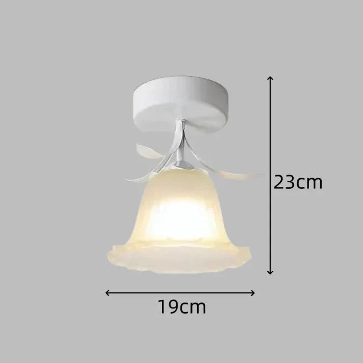Simple Tiffany Ceiling Lamp with Mini Flowers