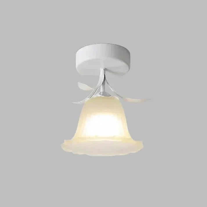 Simple Tiffany Ceiling Lamp with Mini Flowers