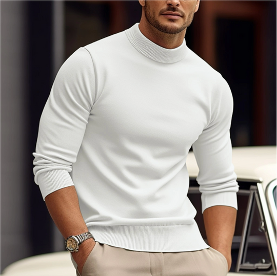 Men's Crew Neck Sweater with Straight Fit | Ideal for Everyday and Office Use 