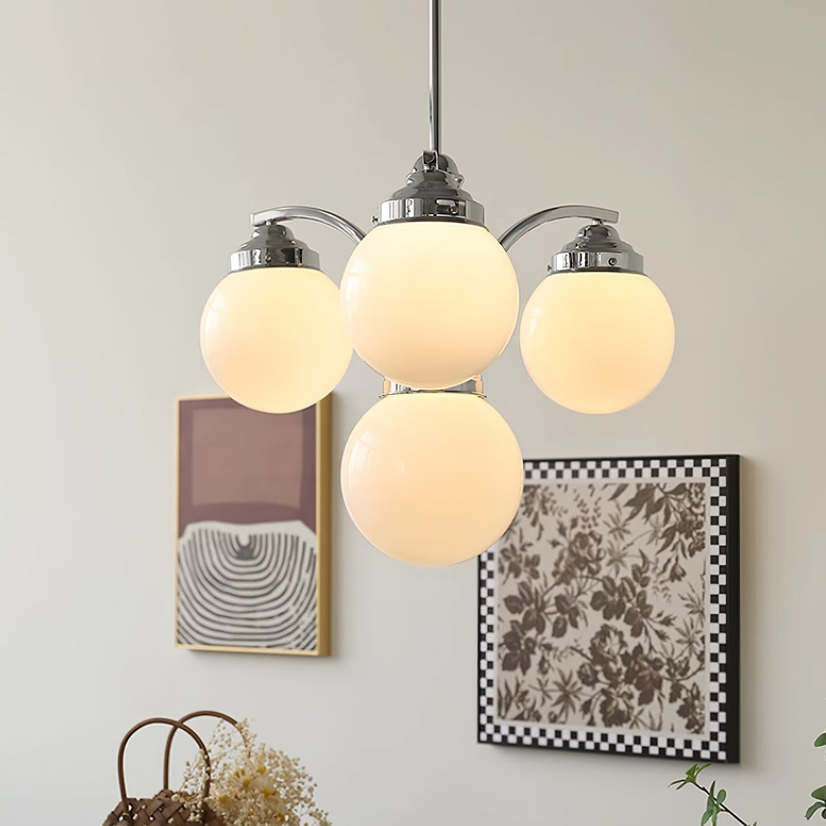Retro Salamanca Round Glass Chandeliers