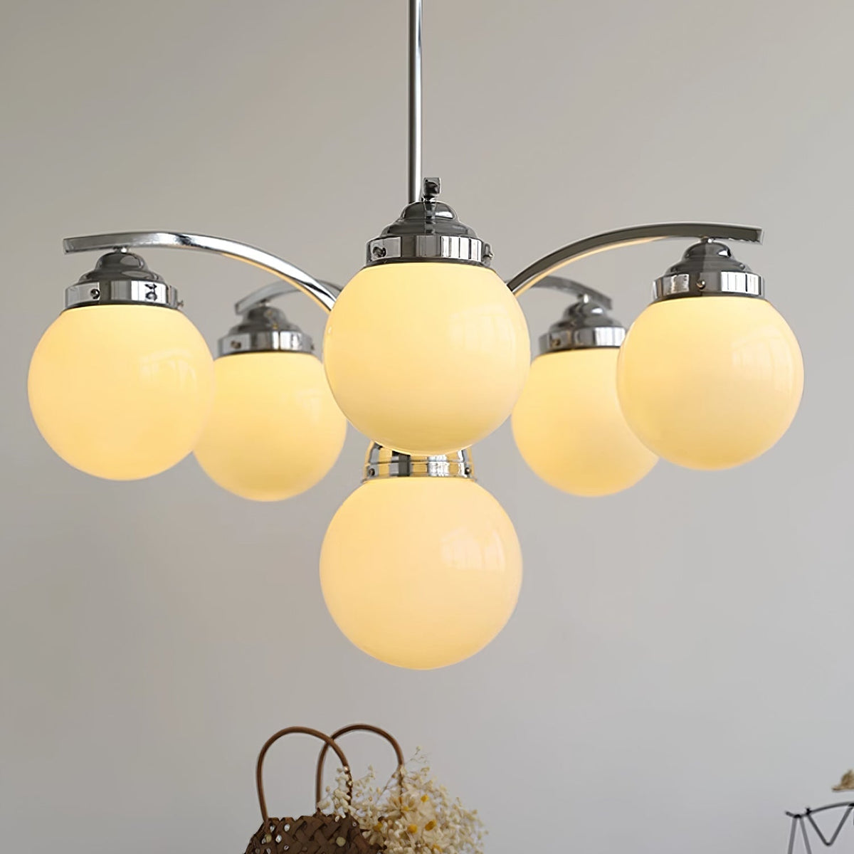 Retro Salamanca Round Glass Chandeliers