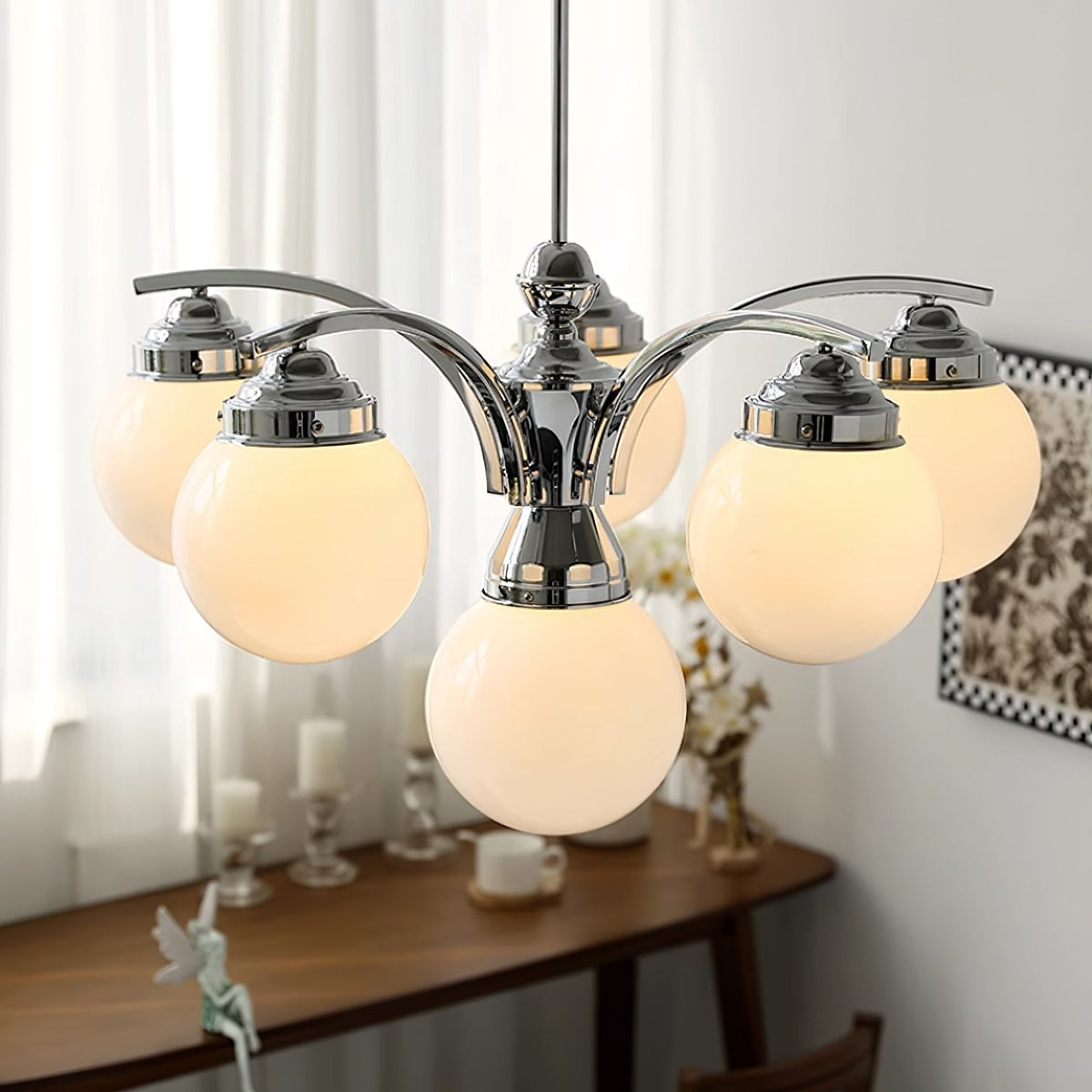 Retro Salamanca Round Glass Chandeliers