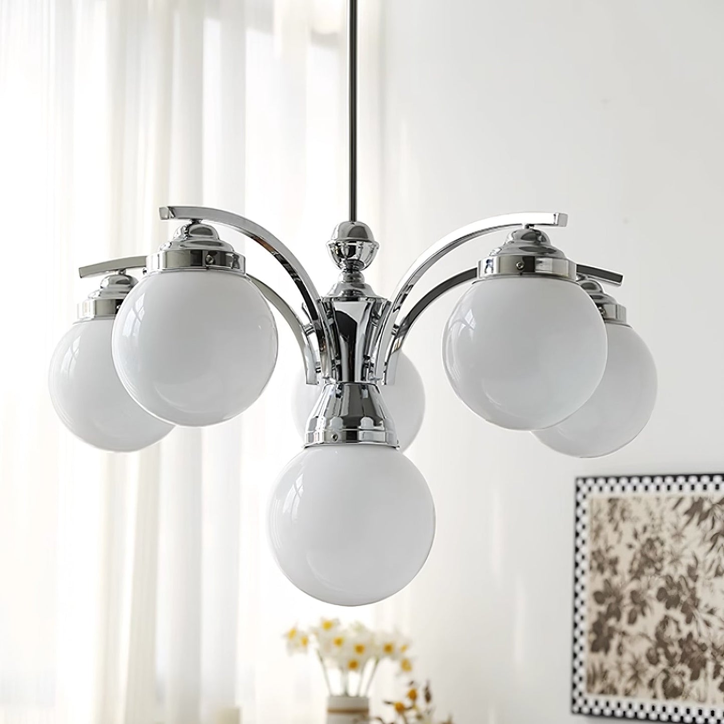 Retro Salamanca Round Glass Chandeliers