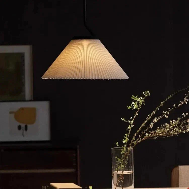 Nordic Pleated Cream Pendant Lamp