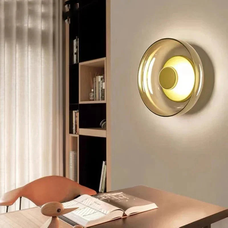 Scandinavian Wall Sconce for Bedroom & Living Room | Minimalist Glass Stone Design | LED 5W Accent Light | 23x95cm