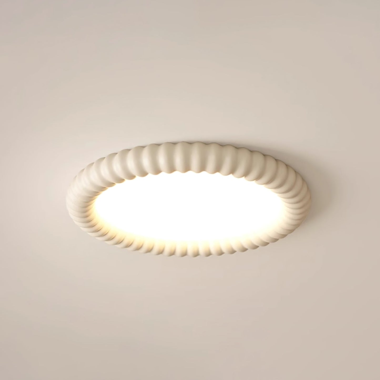 Ripple Halo Ceiling Lamp Modern LED Flush Mount Light | Adjustable Color Temperature | Minimalist Round Ceiling Fixture Bedroom Living Room