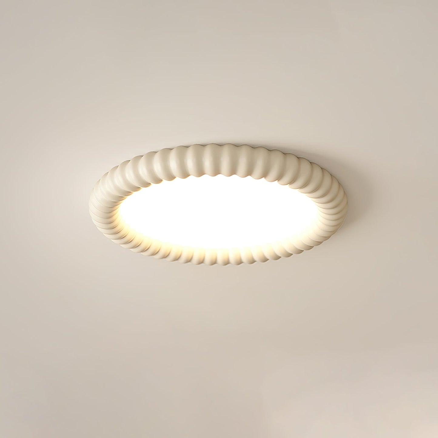Ripple Halo Ceiling Lamp Modern LED Flush Mount Light | Adjustable Color Temperature | Minimalist Round Ceiling Fixture Bedroom Living Room