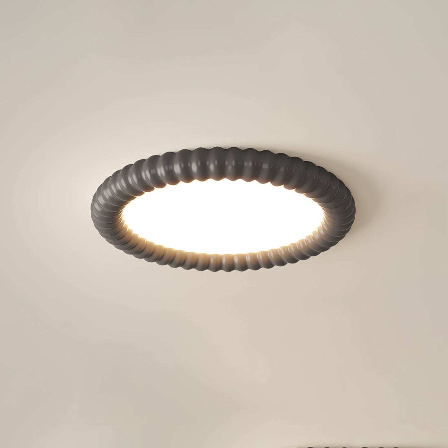 Ripple Halo Ceiling Lamp Modern LED Flush Mount Light | Adjustable Color Temperature | Minimalist Round Ceiling Fixture Bedroom Living Room