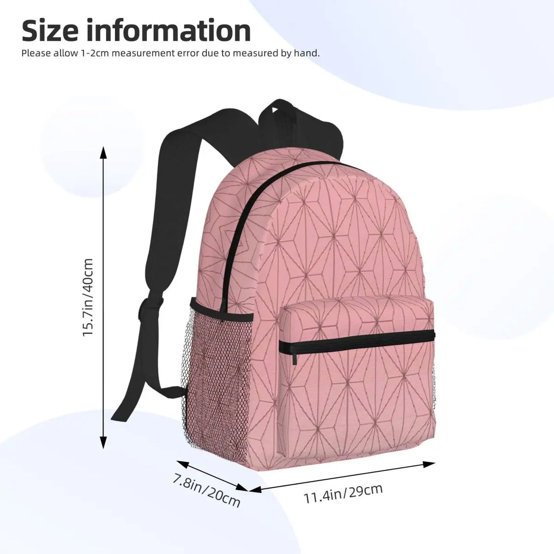 Demon Slayer Tanjiro Backpack – Anime School Bag – Bookbag for Students, Hiking, Travel and Daily Use 