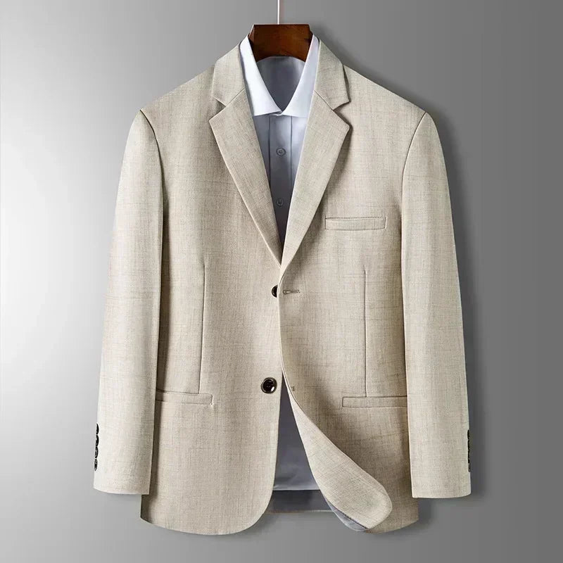Valerio | Elegant Men's Blazer in Blue, Gray, and Beige