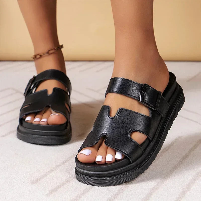 Women's Platform Sandals with Adjustable Straps