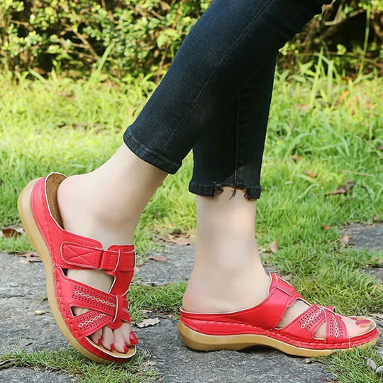 Orthopedic Leather Sandals – Breathable and Comfortable
