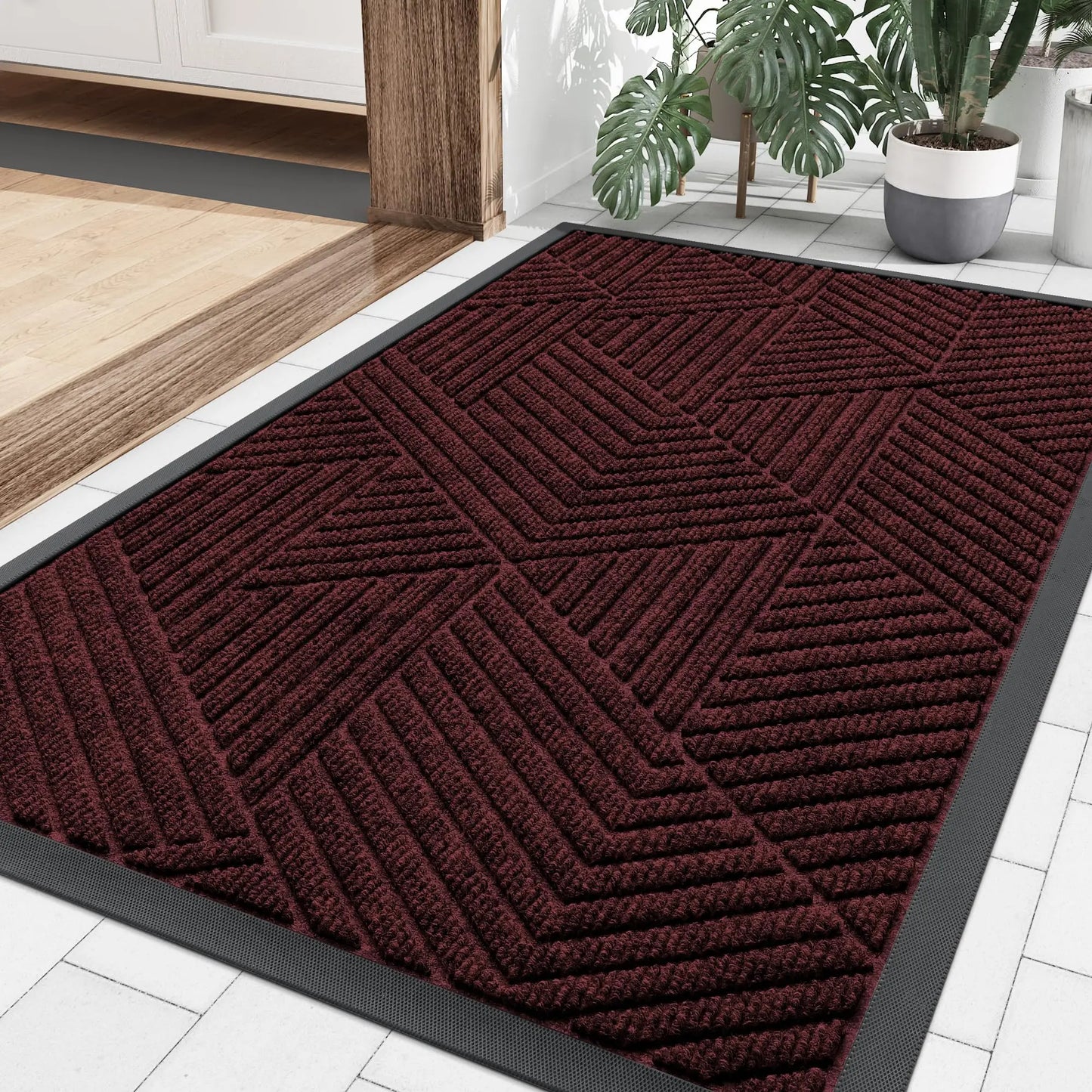 Koran Non-Slip Absorbent Door Mat | Low Profile Indoor & Outdoor Entrance Rug | Dirt & Moisture Trap Floor Mat