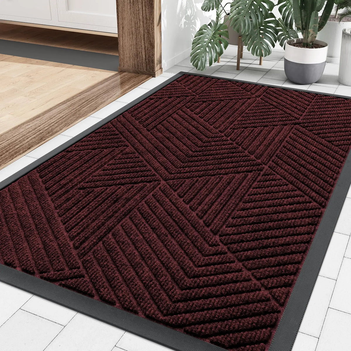 Koran Non-Slip Absorbent Door Mat | Low Profile Indoor & Outdoor Entrance Rug | Dirt & Moisture Trap Floor Mat