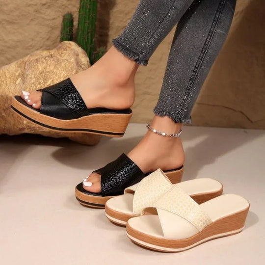 Women's Comfortable Orthopedic Sandals on Wedge Heel