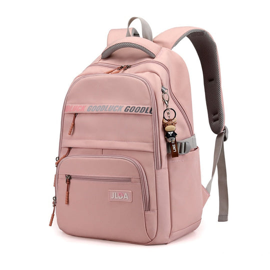 Large school backpack with many pockets