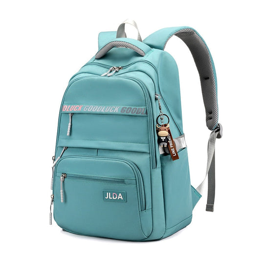 Large school backpack with many pockets
