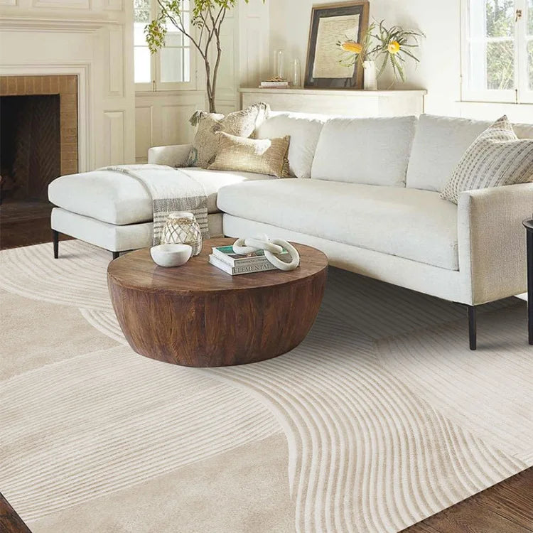 Thalirion Japanese Minimalist Area Rug | Plush Soft Non-Slip Carpet | Large Bedroom & Living Room Floor Rug