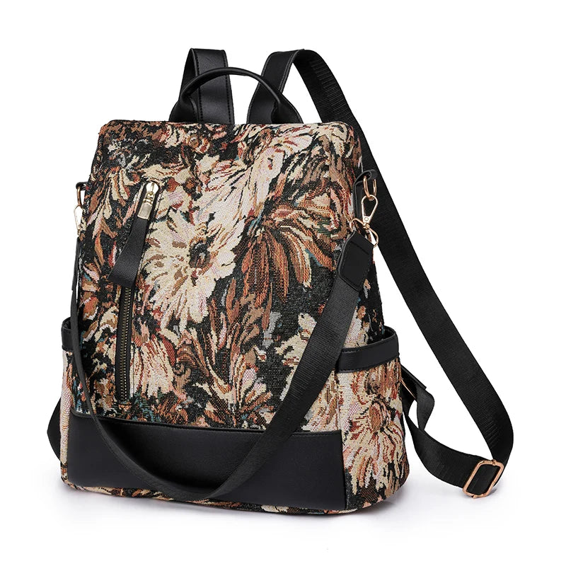Fashion Backpack for Women | Oxford Fabric Shoulder Bag | Lightweight School and Travel Backpack 