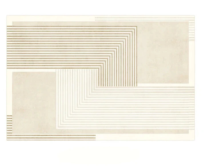 Thalirion Japanese Minimalist Area Rug | Plush Soft Non-Slip Carpet | Large Bedroom & Living Room Floor Rug