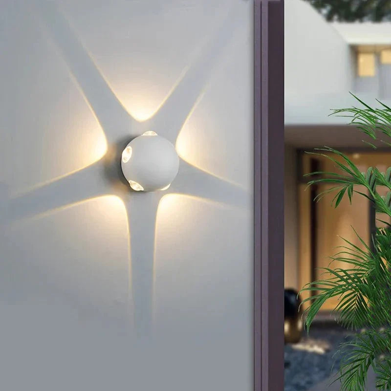 Modern Ball Wall Lamp Aluminum LED | IP65 Waterproof Indoor Outdoor Light | Warm White White | Minimal Spherical Lighting
